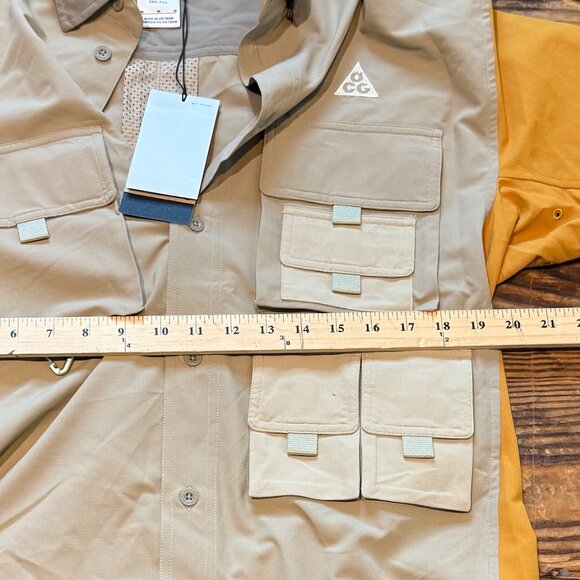 NEW Nike ACG Devastation Trail Dri-Fit Shirt Khaki Hiking Men Medium DN3936-247 - Picture 14 of 14